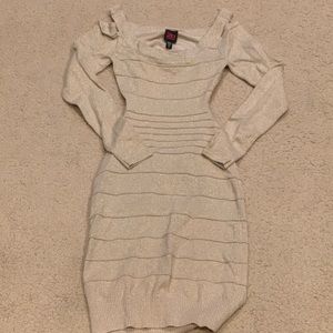 Bebe Gold Bandage Dress